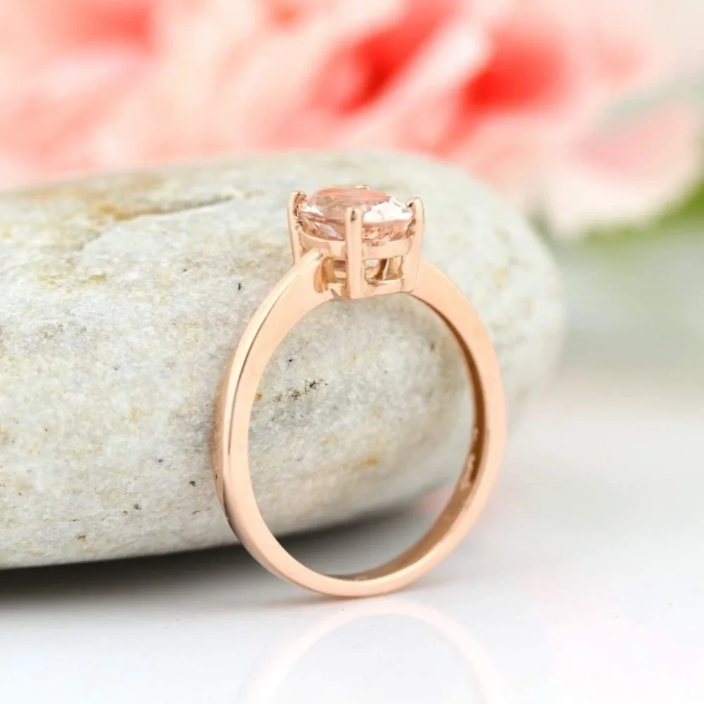 10k Natural Morganite Ring